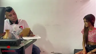 Boss fucks young college girl who asks for a job opportunity - Spanish porn - Russian porn