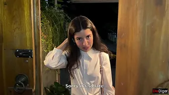 Girl next door came late at night to see my villa, but it was just an excuse to... Creampie