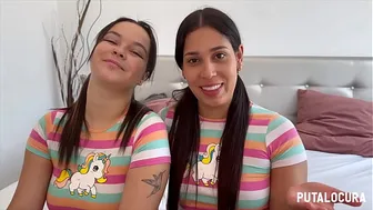 PutaLocura - Two Colombian beauties Melisa Tetona and Natalie swallow all of Torbe's cum