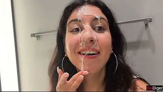 I Want You to Fuck Me in the Changing Room! - Risky Sex and Cumwalk