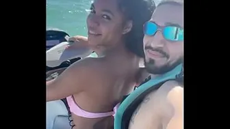 A delicious young Brazilian girl gets lost in her cuckolded husband's clutches and goes to have sex with the jet ski instructor at sea, far from her cuckolded husband.
