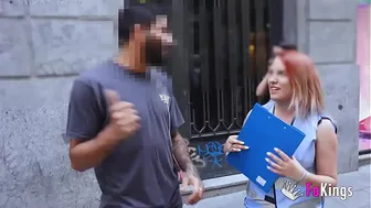 FAKings' SEXY SURVEY! Dirty Spanish babe teases and tests guys in Madrid