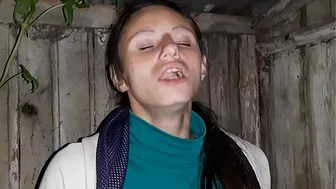 I caught my neighbor masturbating in the toilet on the street and I joined her - Lesbian Illusion Girls