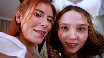 4on2 GANGBANG! Two sluts Akina Asmus & Luna Rishi decided to fuck their ex-boyfriends together at the same time EKS340