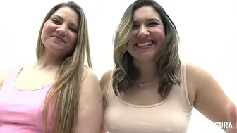 PutaLocura - The big asses Ana Bad and Aria fucking and swallowing cum in a creampie gangbang