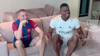 I went to watch the game at my friend's house, he lost the bet, he went to get the meanwhile I beat the HOT WIFE with a dick in front of the CUCKOLD WITHOUT A CONDOM happy husband and the wife took a MILK BATH - Lina Nakamura - John Coffee