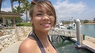 Cassidy Banks In After Diving And A Tasty Dinner, Cassidy Gets A Creampie In Hawaii